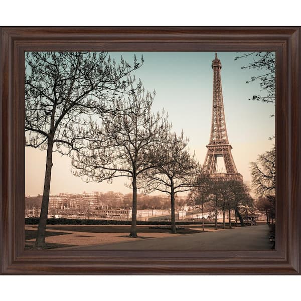 Classy Art "Remembering Paris" By Assaf Frank Framed Architecture Print Wall Art 28 in. x 34 in.