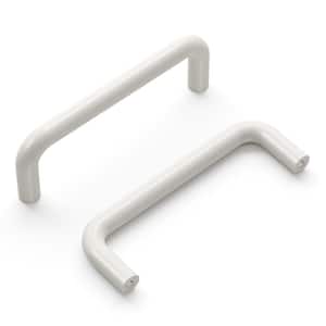 Wire Pulls 3-3/4 in. (96mm) Center to Center Modern White Finish Adjustable Sizing Cabinet Pull Bar Pull (1 Pack)