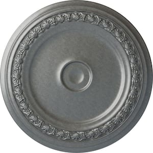 31-1/8 in. x 1-1/2 in. Carlsbad Urethane Ceiling Medallion (Fits Canopies up to 5-1/2 in.), Platinum