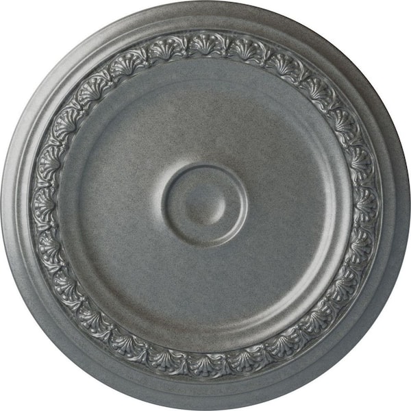 Ekena Millwork 31-1/8 in. x 1-1/2 in. Carlsbad Urethane Ceiling Medallion (Fits Canopies up to 5-1/2 in.), Platinum