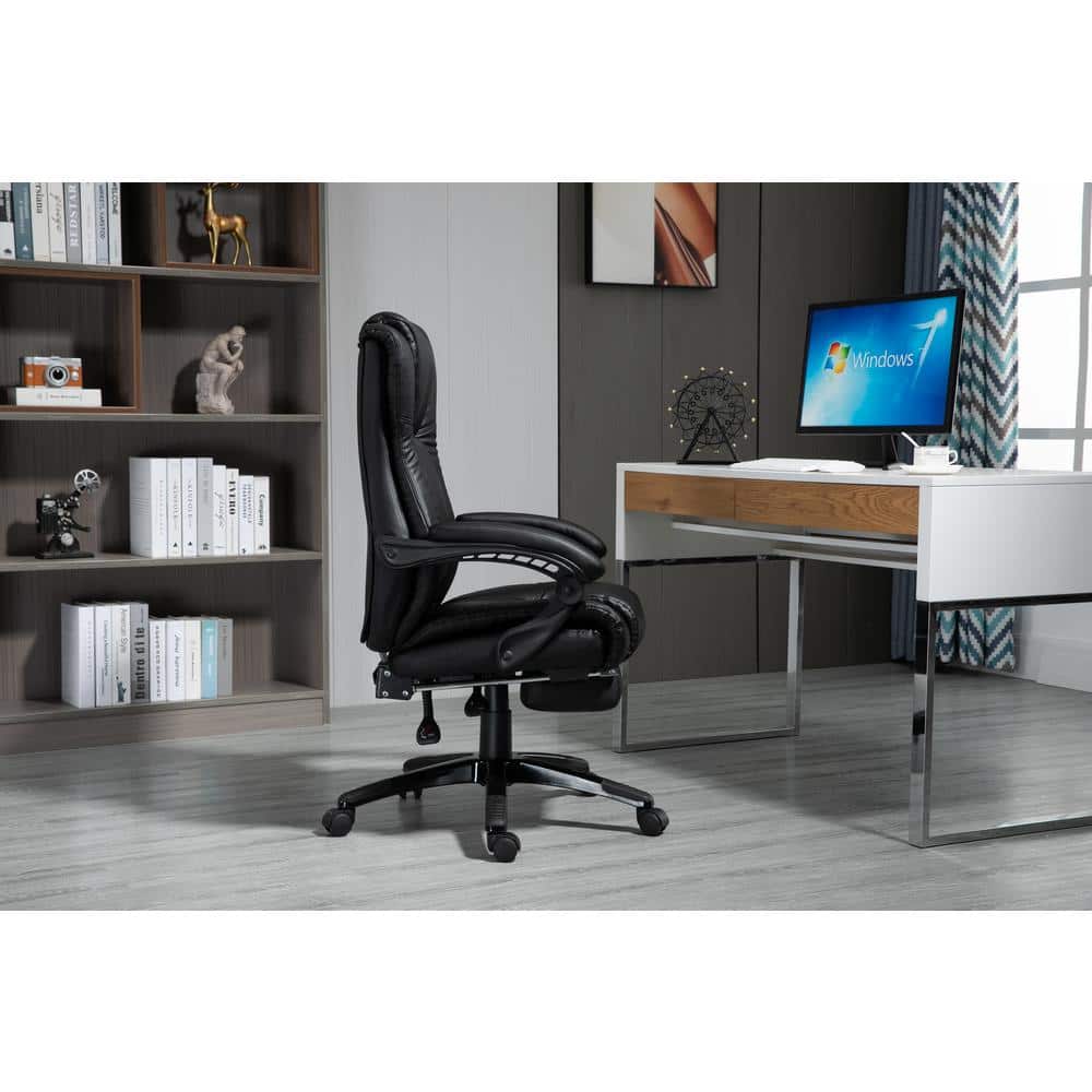 Black High Back Leather Swivel Executive Office Chair