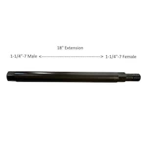 18 in. Core Bit Extension, 1-1/4 in.-7 Male to 1-1/4 in.-7 Female, Hole Saw Arbor Extension Adapter