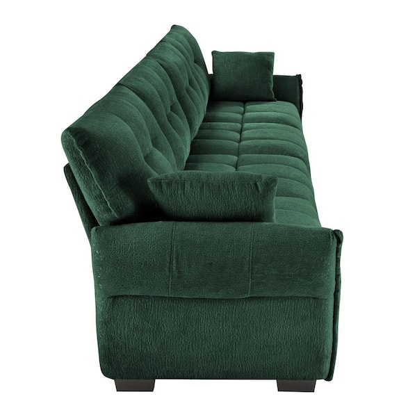 Noble House Tina 141.7 in. Flared Arm Chenille Upholstered
