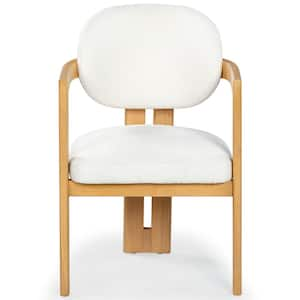 Bellarose Ivory/Natural 18 in. Wood Dining Chair