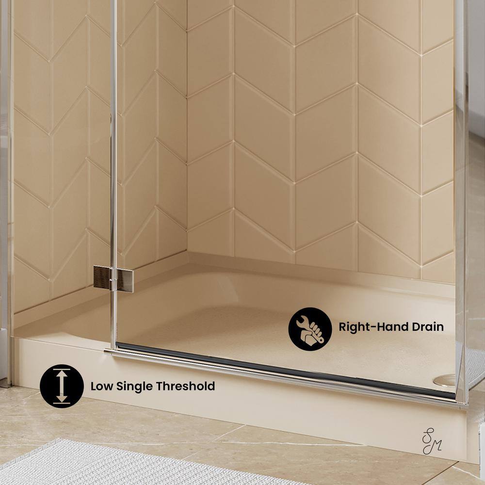 Voltaire Biscuit 48" x 36" Single-Threshold Shower Base