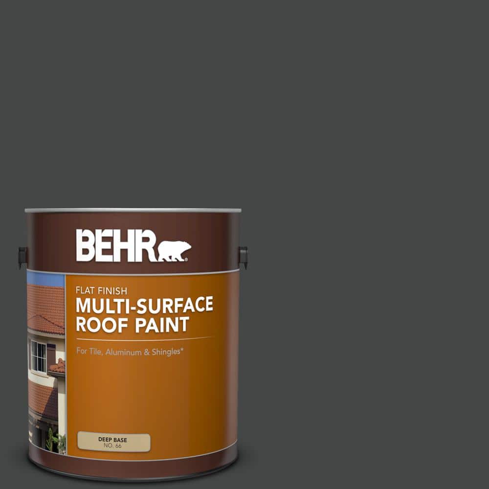 1 gal. #PPU26-23A Dark Secret Flat Multi-Surface Exterior Roof Paint