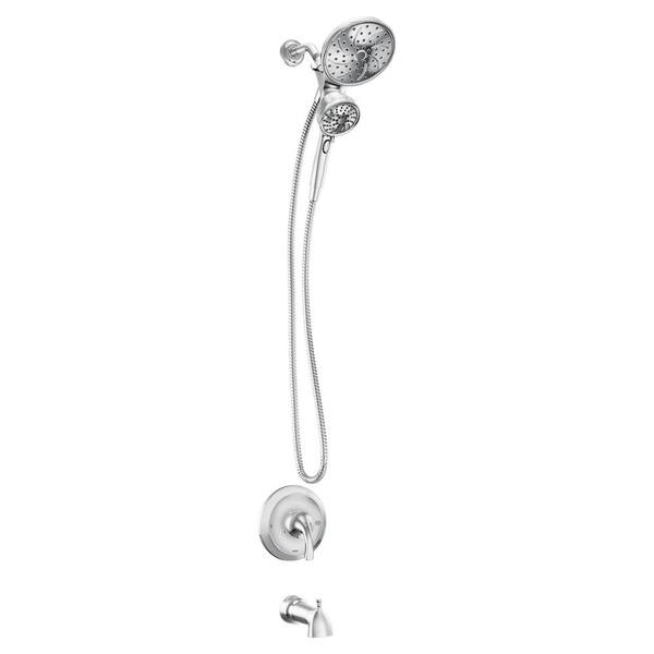 MOEN Engage Single Handle 6-Spray Tub and Shower Faucet with Magnetix Rain shower 1.75 GPM in. Chrome (Valve Included)