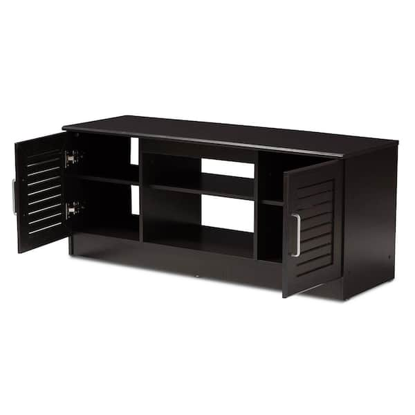 Baxton Studio Gianna Wenge Dark Brown TV Stand 146 8263 HD The