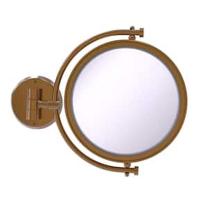 8 Inch Wall Mounted Make-Up Mirror 4X Magnification in Brushed Bronze