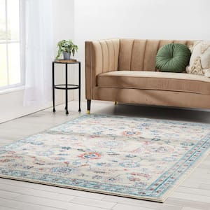 Paloma Arlette Bohemian Oriental Persian Teal 7 ft. 10 in. x 9 ft. 10 in. Area Rug