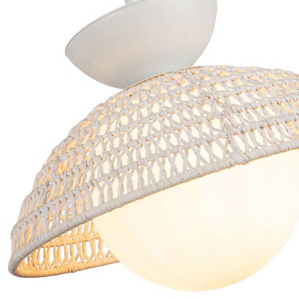 Suspension Julius, à 1 lampe, opale, 40 cm