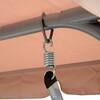 Close-up of the metal swing hanger mechanism.