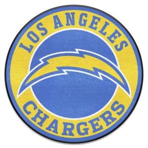 NFL San Diego Chargers Blue 2 ft. x 2 ft. Round Area Rug