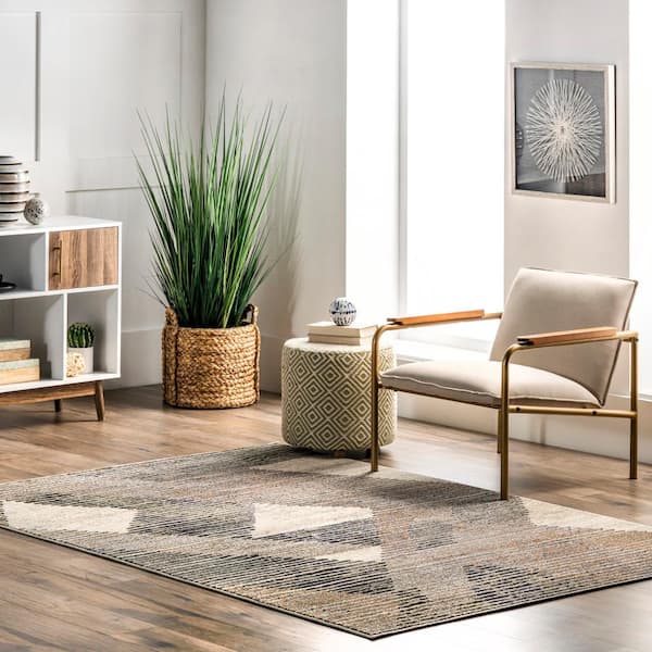 Adrienne Gray 9 ft. x 12 ft. Contemporary Abstract Area Rug