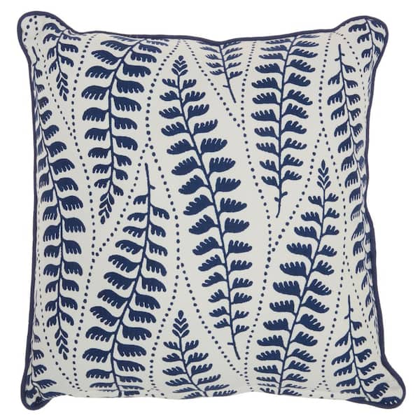 Mina Victory Lifestyles Blue 18 in. x 18 in. Throw Pillow