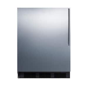 24 in. W 5.5 cu. ft. Mini Refrigerator in Stainless Steel without Freezer, ADA Compliant