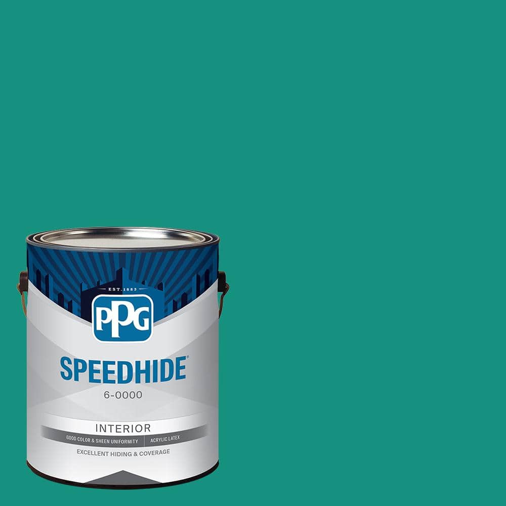 SPEEDHIDE 1 gal. PPG1230-6 Miami Jade Satin Interior Paint PPG1230-6SH-1SA  - The Home Depot