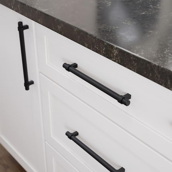 10-Pack Simple Wrapped Bar 7-9/16 in. (192 mm) Classic Matte Black Cabinet Drawer Pulls