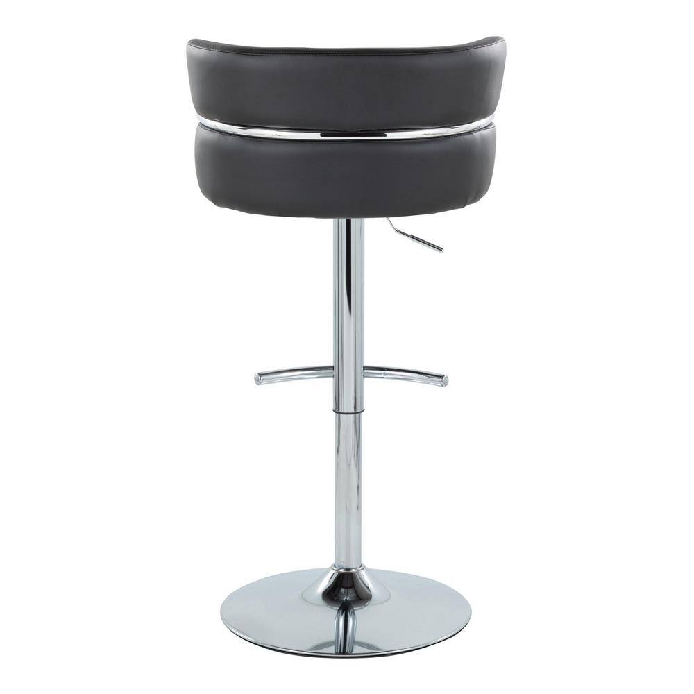 Cinch Adjustable Black Metal Swivel Barstools, Set of 2