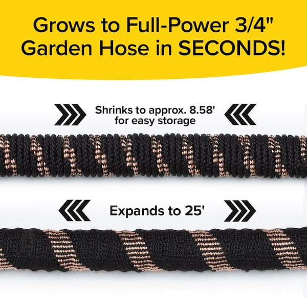 ft. Lead-Free in. Expandable 650 16261 Copper x Kink-Free Hose Dia Depot - 25 Bullet Pocket 3/4 Home Lightweight Hose The psi