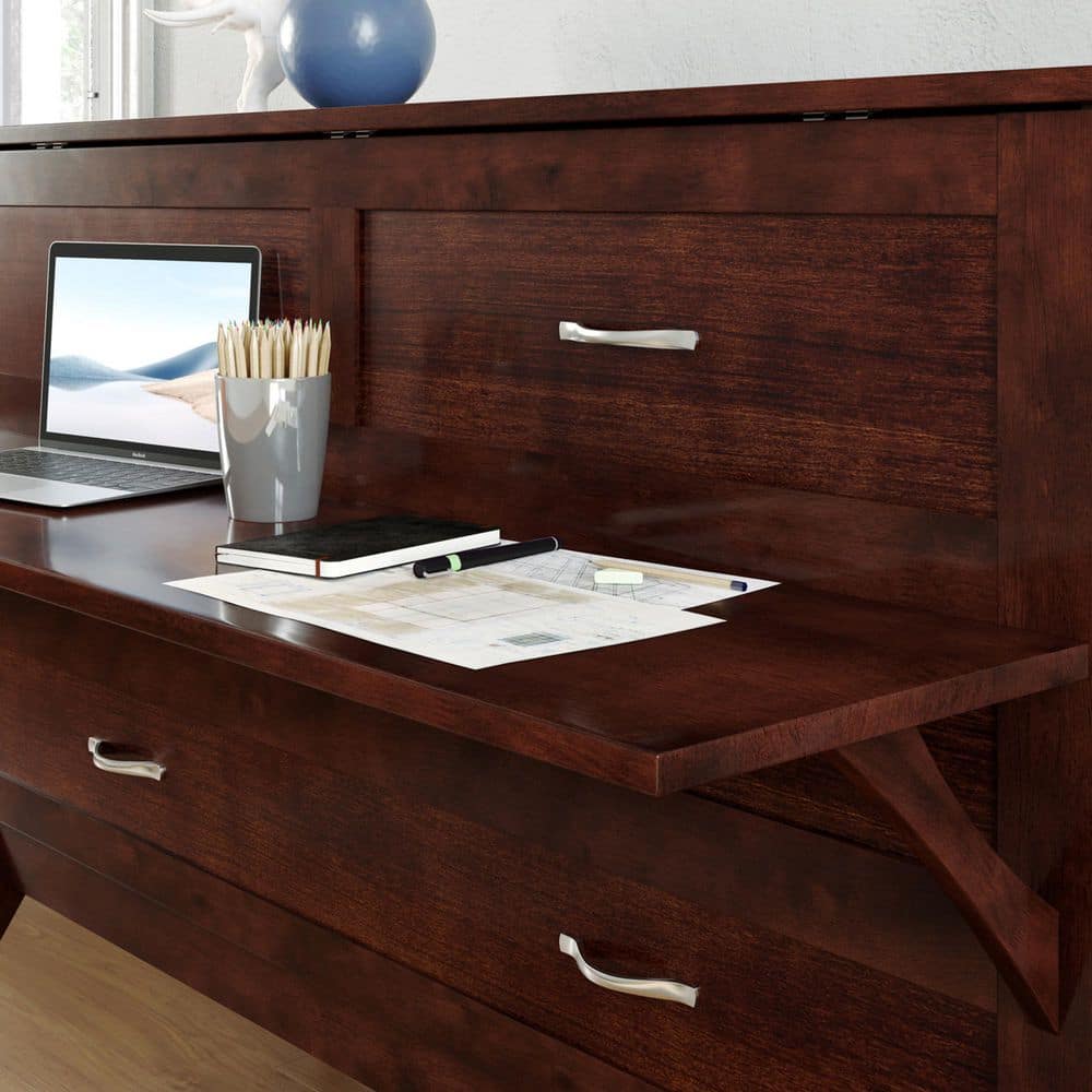 Northampton Gray Murphy Bed Desk with Full Mattress - thumbnail 9