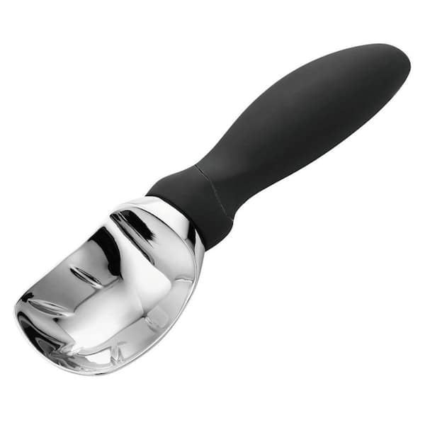 Heavy Duty Ice Cream Scoop with Comfortable Handle for Gelato, Sorbet, Cookie Dough, Melon, Frozen Yogurt in Metal Black
