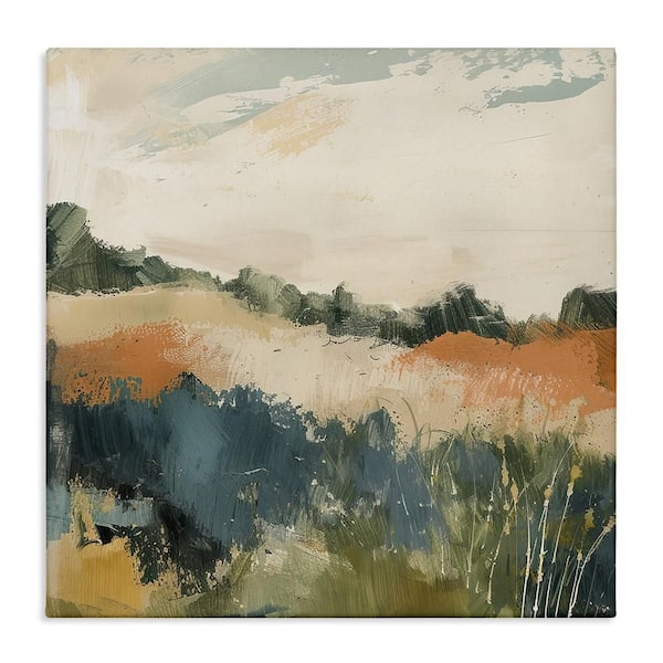 Abstract Neutral Landscape by Irena Orlov 1 Piece Unframed Nature Graphic Art Print 36 in. x 36 in.