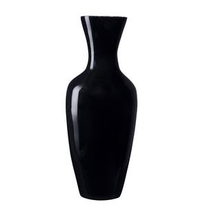 18 in. Black Decorative Handcrafted Bamboo Jar Vase