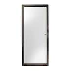 36 in. x 80 in. 3000 Series Black Right-Hand Fullview Easy Install Aluminum Storm Door with Oil-Rubbed Bronze Hardware