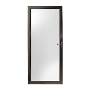 3000-Series 36 in. x 80 in. Black Right-Hand Full View Interchangeable Aluminum Storm Door with ORB Hardware