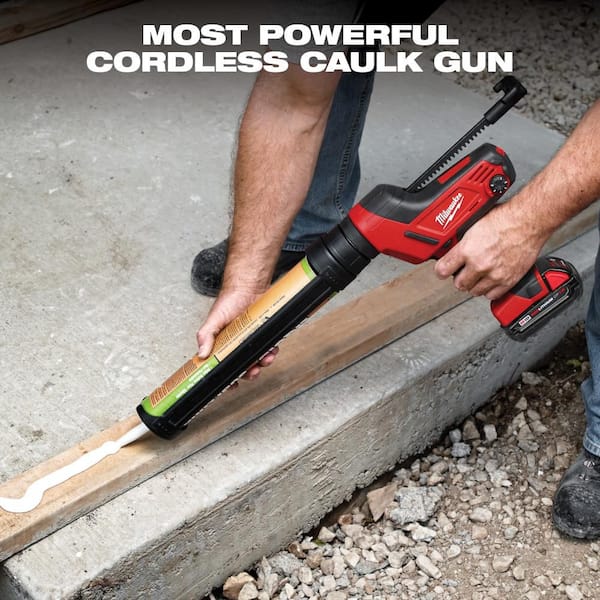 M18 18V Lithium-Ion Cordless 20 oz. Caulk and Adhesive Gun Kit Aluminum Sausage w/(1) 1.5Ah Battery, Charger