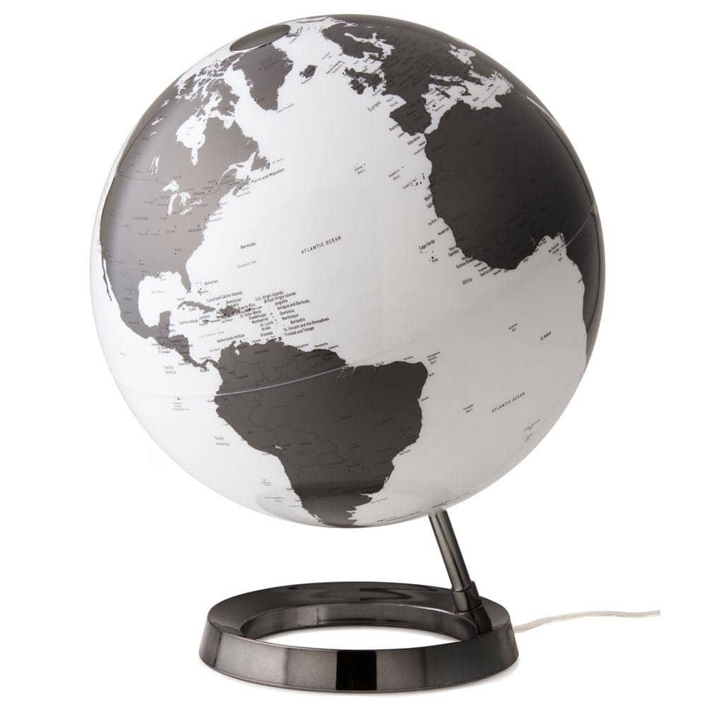12” World Globe Waypoint Geographic Light & Color Designer Series Blue Illuminated Decorative Desktop Globe 