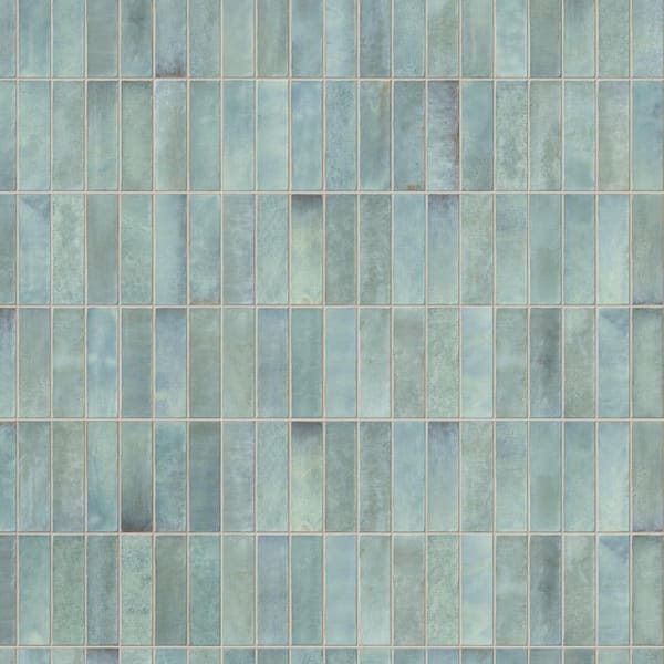 Spanish Artis Teal 12 in. x 24 in. Glazed Porcelain Wall Tile (5-Piece, 10.76 sq. ft./Case)