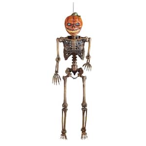 6 ft. Rotten Poseable Pumpkin Skeleton