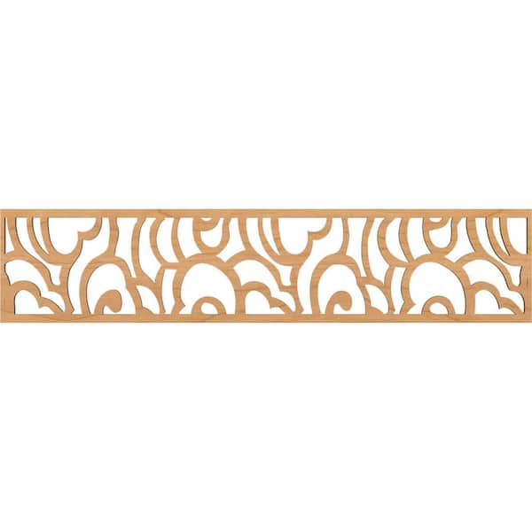 Ekena Millwork Springfield Fretwork 0.375 in. D x 46.75 in. W x 10 in. L Maple Wood Panel Moulding