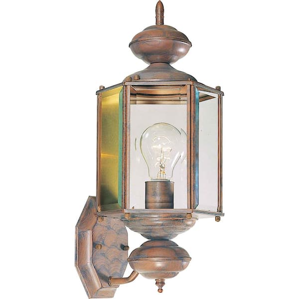 Volume Lighting Prairie Rock Hardwired Outdoor Coach Light Sconce with Clear Beveled Glass Shade