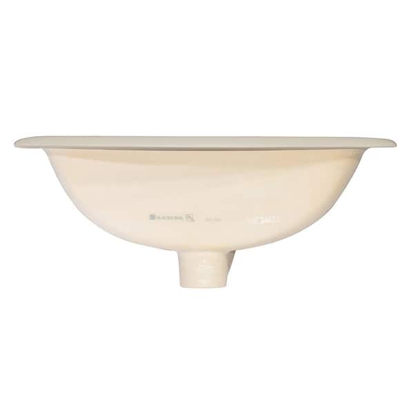 Glacier Bay Aragon 19 in. Drop-In Round Vitreous China Bathroom