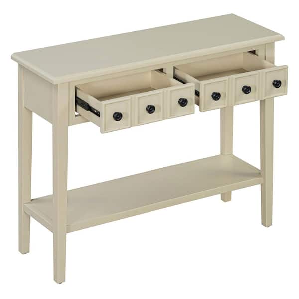 38.2 in. W x 13 in. D x 31.9 in. H Bathroom Beige Linen Cabinet