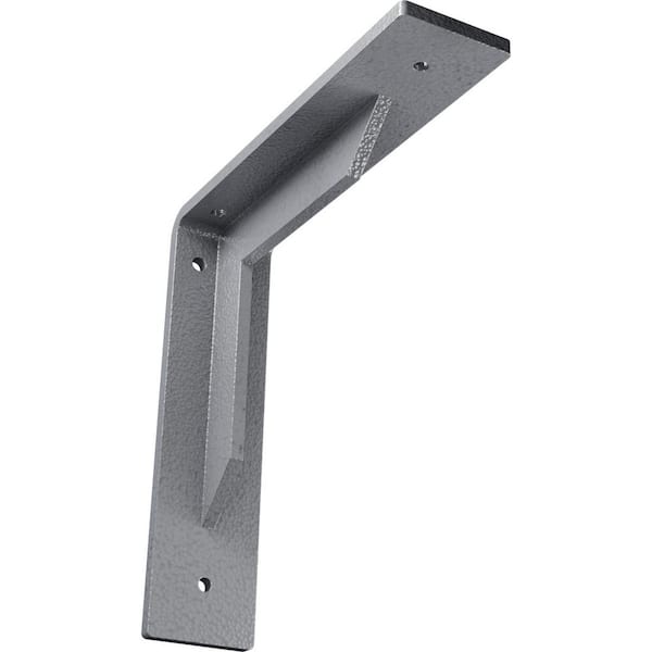 Ekena Millwork 2 in. x 8 in. x 8 in. Steel Hammered Light Blue Stockport Bracket