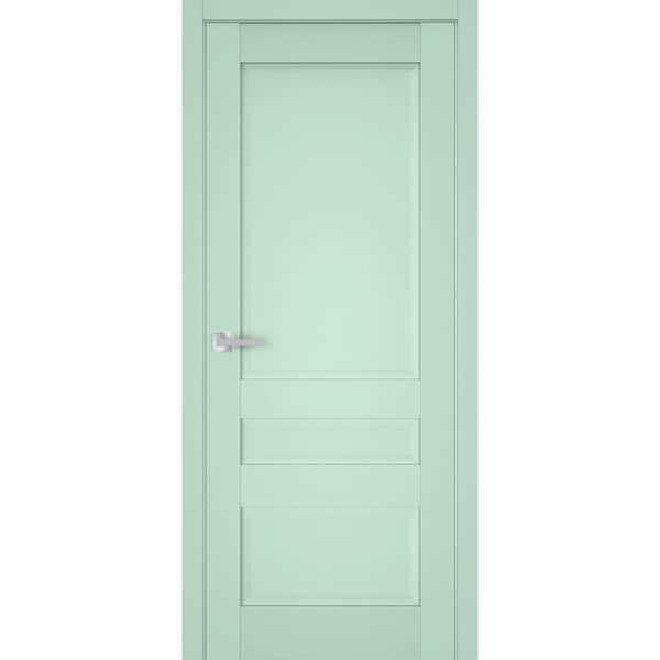 Sartodoors 24 in. x 80 in. 1 Panel Oliva Finished Solid Wood Sliding Door with Hardware