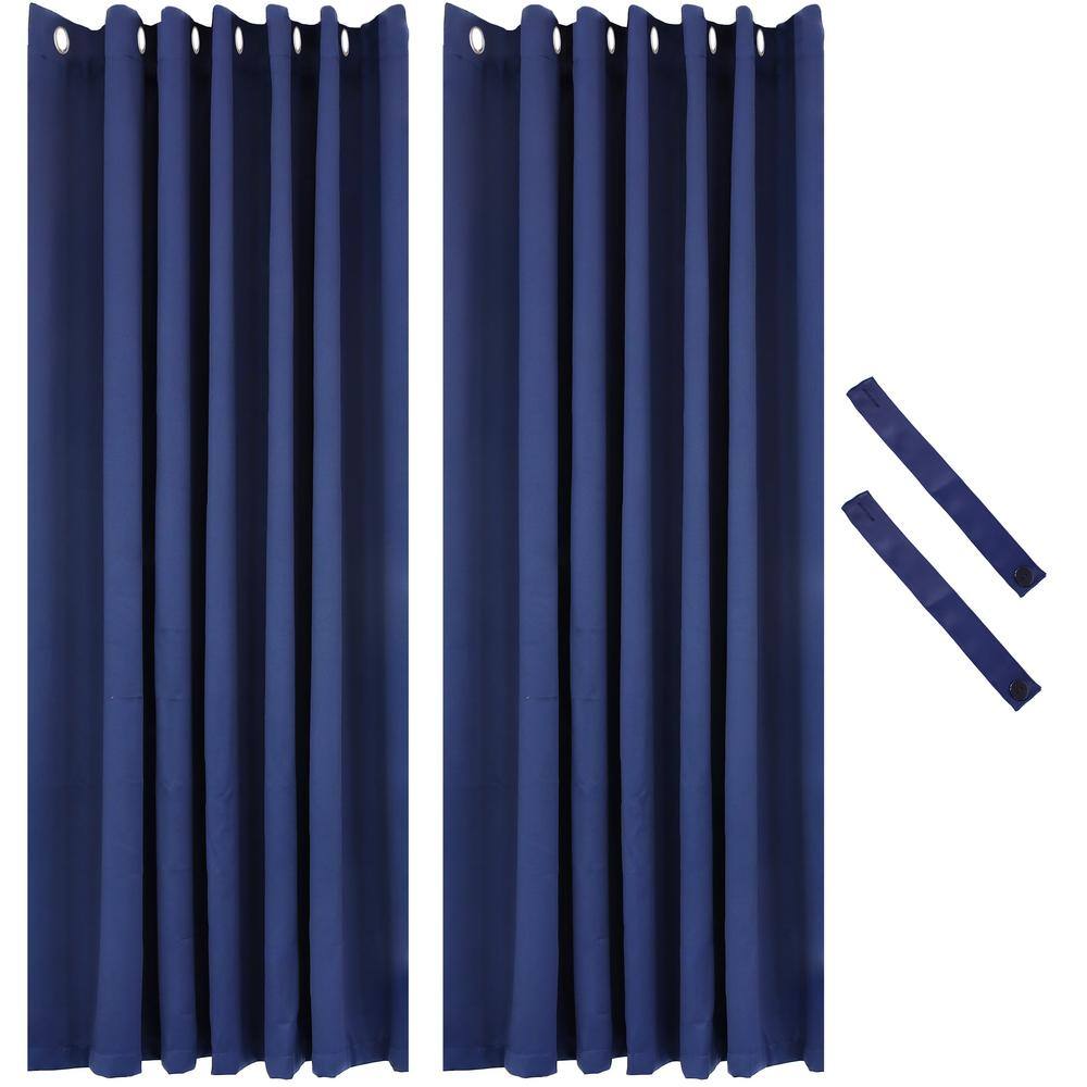 Sunnydaze Decor 2 Indoor/Outdoor Blackout Curtain Panels with