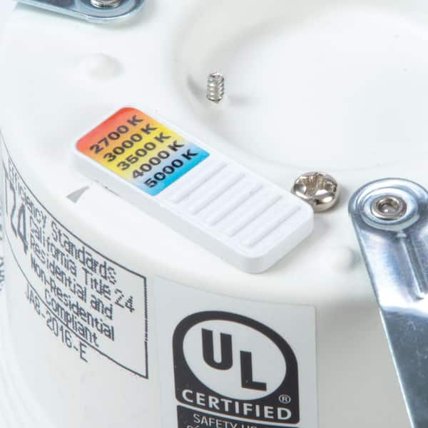 RL 4 in. Adjustable CCT Canless IC Rated Dimmable Indoor, Outdoor Integrated LED Recessed Light Trim