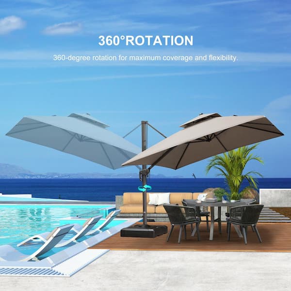 best fade proof patio umbrella PURPLE LEAF Sunbrella 12FT Outdoor Umbrella Spectrum Denim style elegance to your outdoor space with this eye IdealHouse 10 ft Cantilever Umbrella
