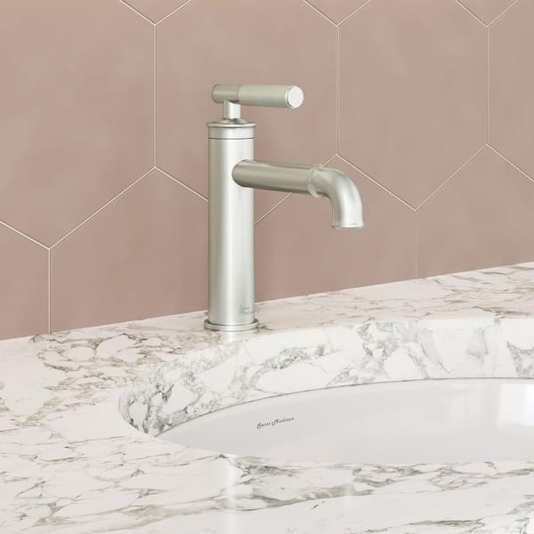 Swiss Madison Avallon Single-Handle Single-Hole Bathroom Faucet in Brushed Nickel