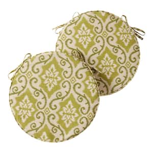 18 in. x 18 in. Shoreham Ikat Round Outdoor Seat Cushion (2-Pack)
