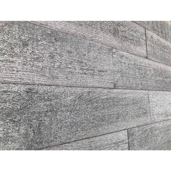 Easy Planking 3D Holey Wood 100, 5/16 in. x 28 in. x 12 in. Gray Reclaimed Wood Decorative Wall Panel (10-Pack)