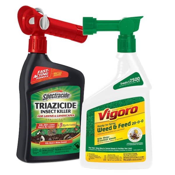 Spectracide Triazicide Insect Killer and Weed and Feed Ready to Spray Bundle Pack