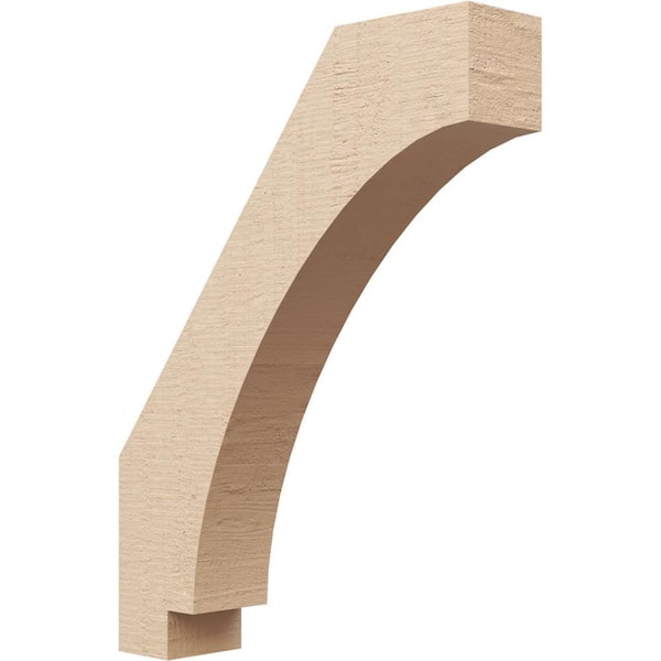 Ekena Millwork 3 in. x 18 in. x 14 in. Imperial Rough Cedar Woodgrain Timberthane Polyurethane Knee Brace, Primed