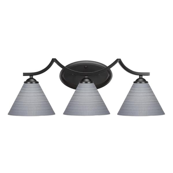 Unbranded Cleveland 24.25 in. 2-Light Matte Black Vanity Light