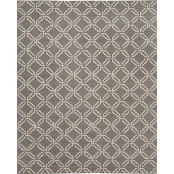 Jubilant Grey 8 ft. x 10 ft. Moroccan Farmhouse Area Rug